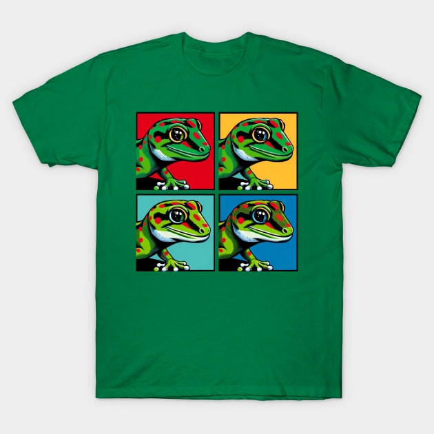 Giant Day Gecko Pop Art - Cool Lizard T-Shirt by PawPopArt